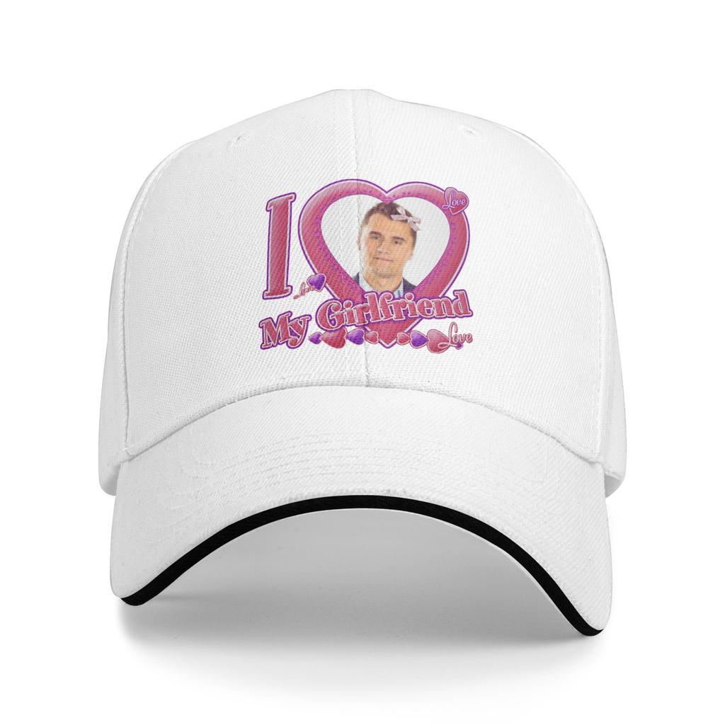 Unisexs Womens I Love My Girlfriend Charlie Kirk Outdoor Hat Sun Cap New Baseball Cap Snapback Sunshade