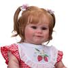 Cute 60cm Reborn Doll Maddie with Rooted Curly Hair Cloth Body Fat Baby Doll Look Real Handmade 3d Painted Skin Newborn Dolls for Kids Age 3+ Year Old