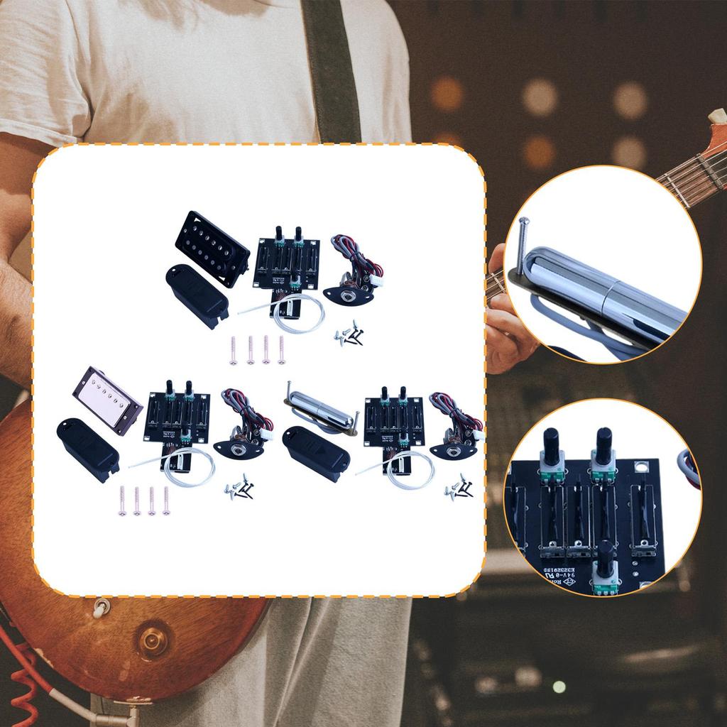 Acoustic Guitar Pickup 4 Band Preamp EQ Tuner Digital Amplifier Part Music Instrument Accessory for Studio Recording