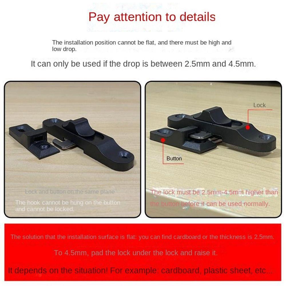 Hardware Window Hook Lock Push-Pull Door Lock Buckle Fashion Sliding Pull Door Lock  Window