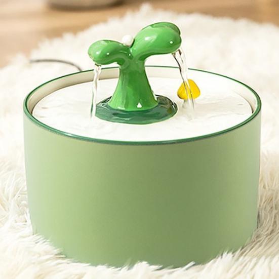 Автоматический фонтанчик для кошек объемом 1,5 л, керамический диспенсер для питья домашних животных, бесшумная миска для воды с системой фильтрации для домашних кошек и собак