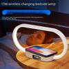 Wireless Fast Charging Night Light with Solid Wood Clock for Bedroom