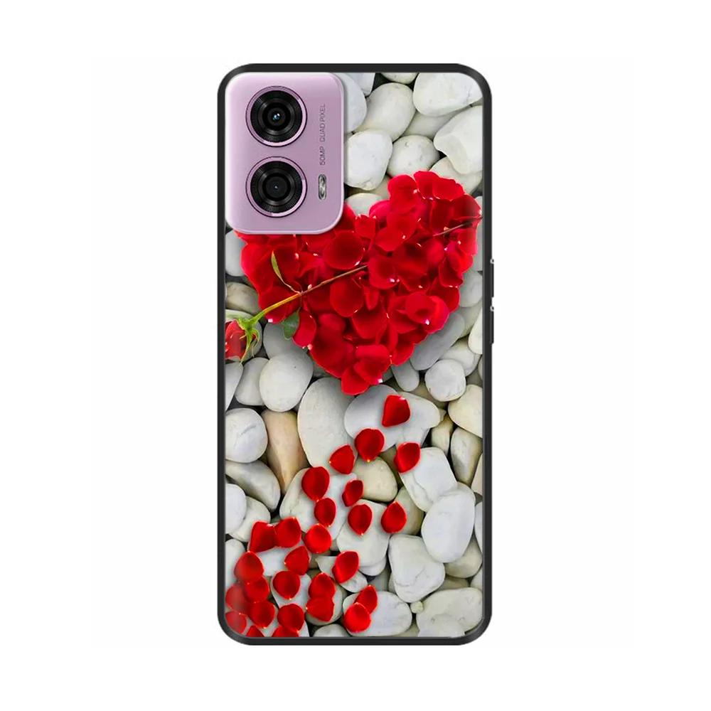 Painted Cover For Motorola Moto G04 Soft Silicone Phone Case For Moto G04 Back Cover MotoG04 XT2421-2 Shockproof Shell Para Etui