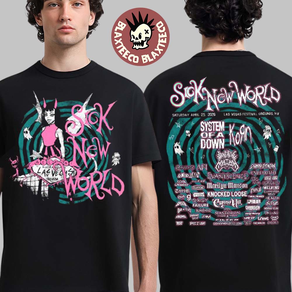 Sick New World Las Vegas 2026 Festival Merch Tee At Las Vegas Festival Grounds On April 25 2026 The Vampire Bat Girl T-Shirt
