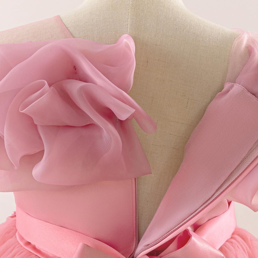 Платье принцессы для девочек-цветочниц на свадьбу, летнее детское вечернее длинное платье с бантом для школы, вечерние детские платья ALP-0031