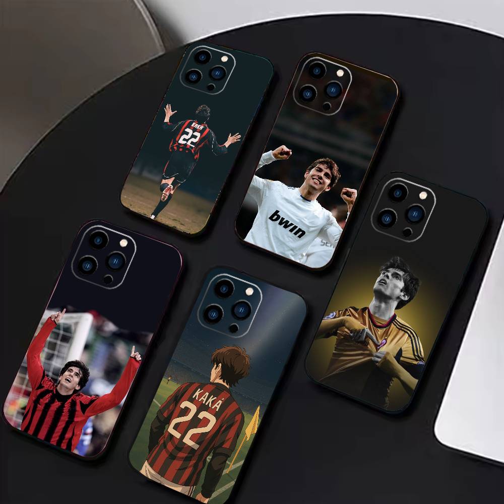 Футбольный R-Ricardos K-Kakas Чехол для телефона для iPhone 17 16 15 14 13 12 Max Plus Силиконовый Черный Чехол