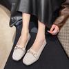 Мода 2024 Классические Дышащие С мелким вырезом Универсальные Повседневные Туфли Весна и Осень Женские Удобные Мягкая Подошва Плоские Туфли