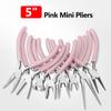 Mini Pliers Diagonal Pliers Round Bent Needle Nose Cutter Handcraft Beading Insulated Plier for DIY Small Jewelry Pliers Tools
