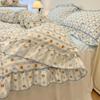 Romantic Lace Floral Cotton Bedding Set - Exquisite French-Korean Style