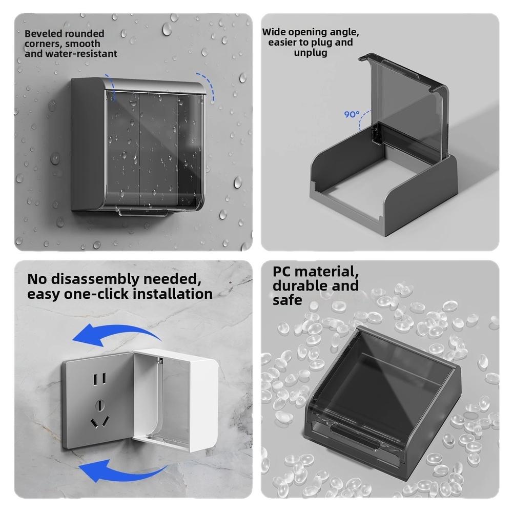 Влагозащищенная розетка GFCI для ванной комнаты Подходит для розеток типа 86 Поддерживает 2-контактные вилки Поддерживает 3-контактные вилки