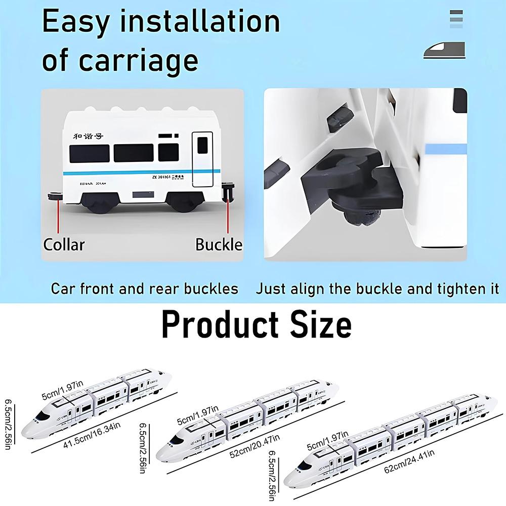 Детский DIY Симулятор Высокоскоростной Железнодорожный Поезд Игрушечный Автомобиль Электрический Звук Свет Модель Поезда Образовательные Игрушки Мальчики Девочки Подарок День Рождения
