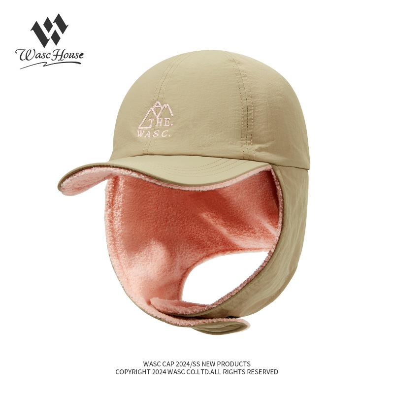 Outdoor Fleece Sunshade Riding Cap Double-brimmed Men's and Women's Winter Warm Ear Protection Cap Flying Hat