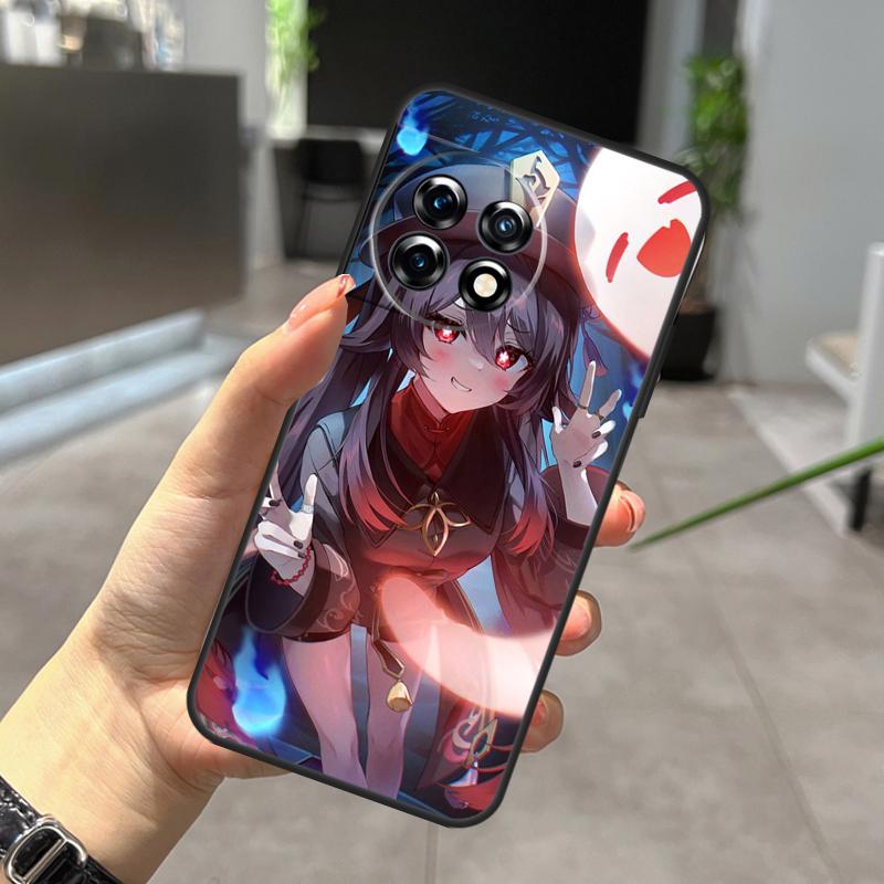 Чехол Genshin Impact Zhongli Hutao для OnePlus 11 8 9 10 Pro 8T 9RT 10R 10T 11R Nord CE 2 Lite 2T N10 N20 Ace Pro