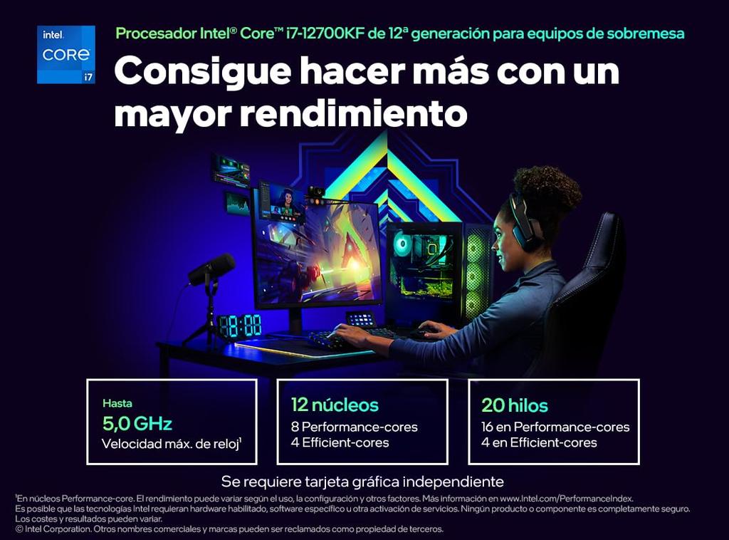 Процессор Intel Corei7 12700KF 12-го поколения LGA 1700 3,6 ГГц (Макс. 5,0 ГГц) BX8071512700KF/A
