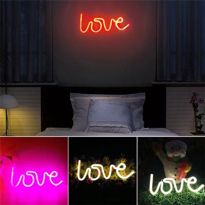 Светодиодная гирлянда в форме букв LOVE для подвешивания на стену, неоновый свет для декора фестиваля, вечеринки, свадьбы