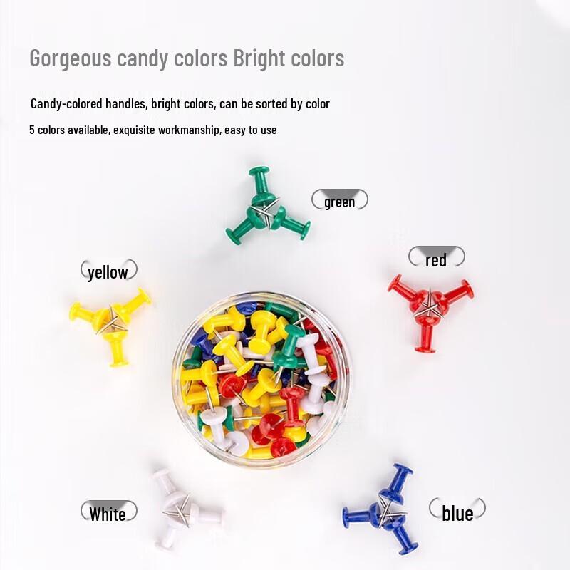 Deli Assorted Color Thumb Tacks