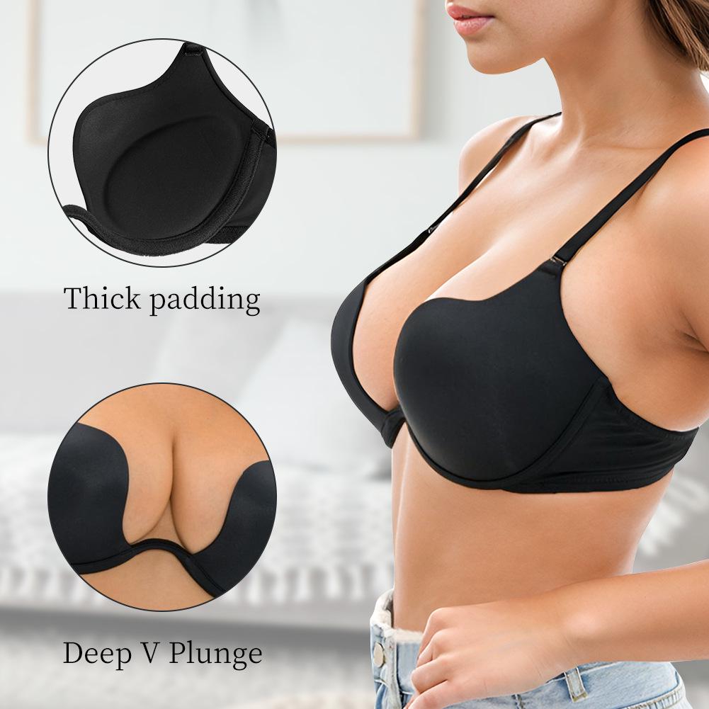 Бесшовный U-образный бюстгальтер с прозрачной спинкой для свадебного платья - Невидимая поддержка для предотвращения провисания