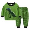 2pcs Long Sleeve Home Wear Set For Boys Cute Dinosaur Printing Round Neck Tops Trousers Suit