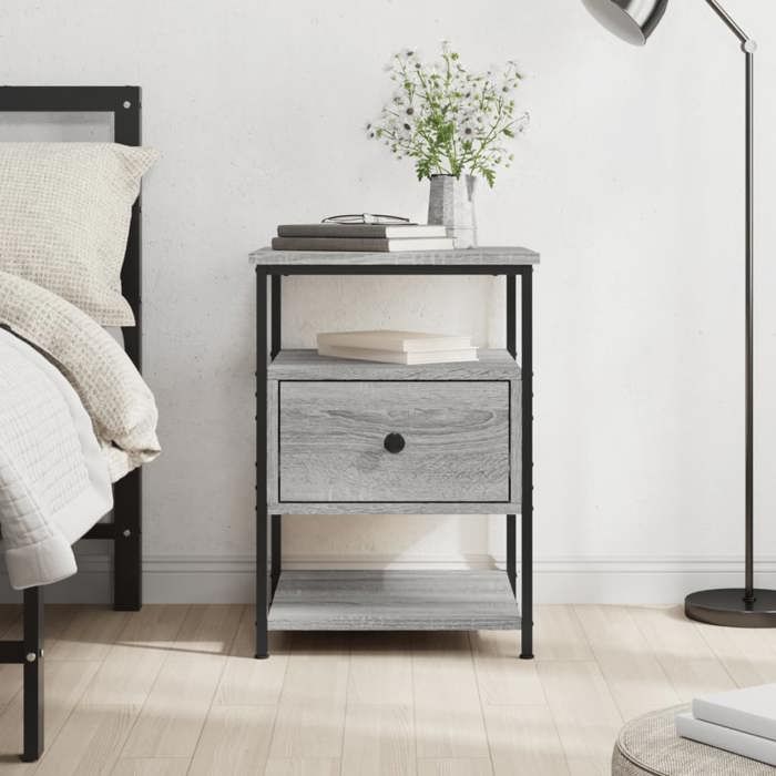 Maison Exclusive - Table de chevet sonoma gris 40x42x56 cm bois d'ingénierie
