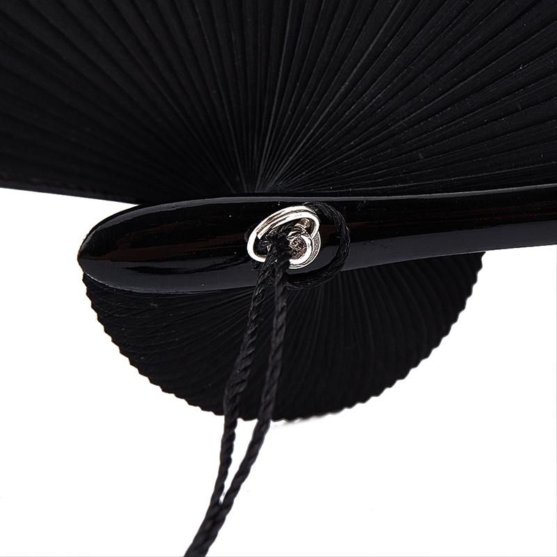 Черный складной веер в китайском стиле, женский веер для классического танца, складной веер для рукоделия