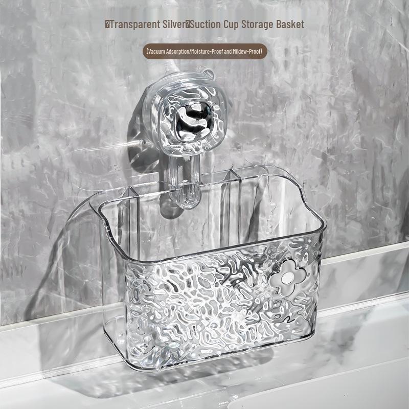 Настенный ящик для хранения полотенец для лица на присосках для ванной комнаты