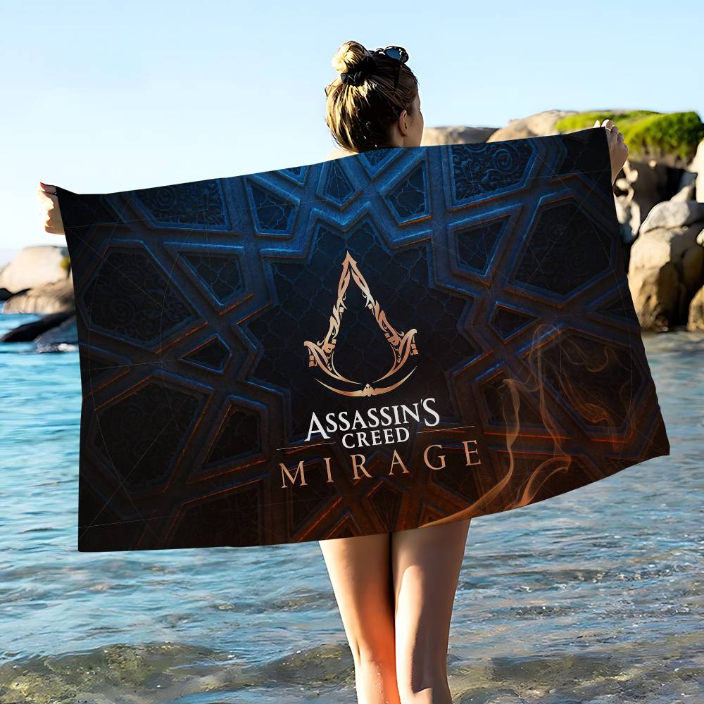 Игра A-Assassins C-Creeds Микрофибровое пляжное полотенце Впитывающее Быстросохнущее Мягкое Для йоги Плавание Курорт Полотенце для альпинизма