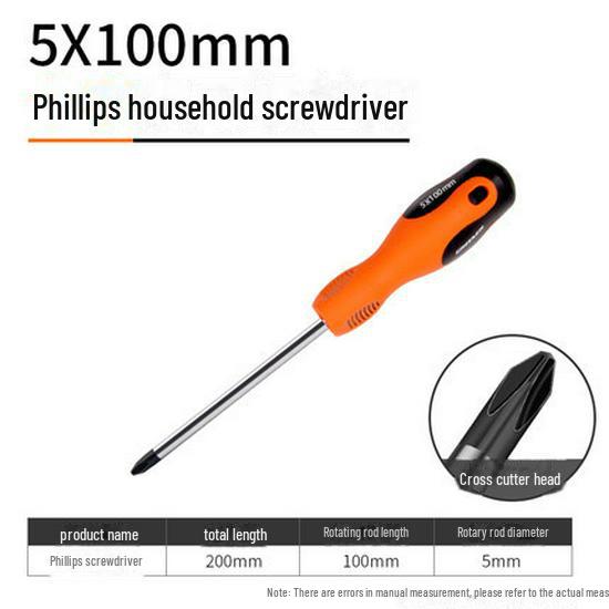Green Forest Industrial-Grade Screwdriver: High Hardness, Strong Magnetic Tip, Cross Flat Design