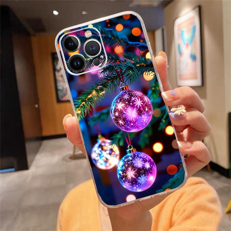Чехол для телефона 'Веселая рождественская елка' Carcasa Funda Для iPhone 17 Pro Max Air 16 15 14 13 Pro Max 15 16 Pro 15Plus Чехол