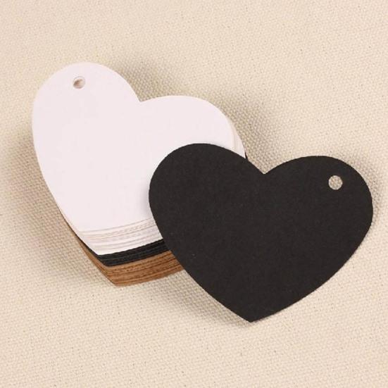 DIY Wave Edge Love Heart Gift Paper Label Price Hang Tags Wedding Party Cards