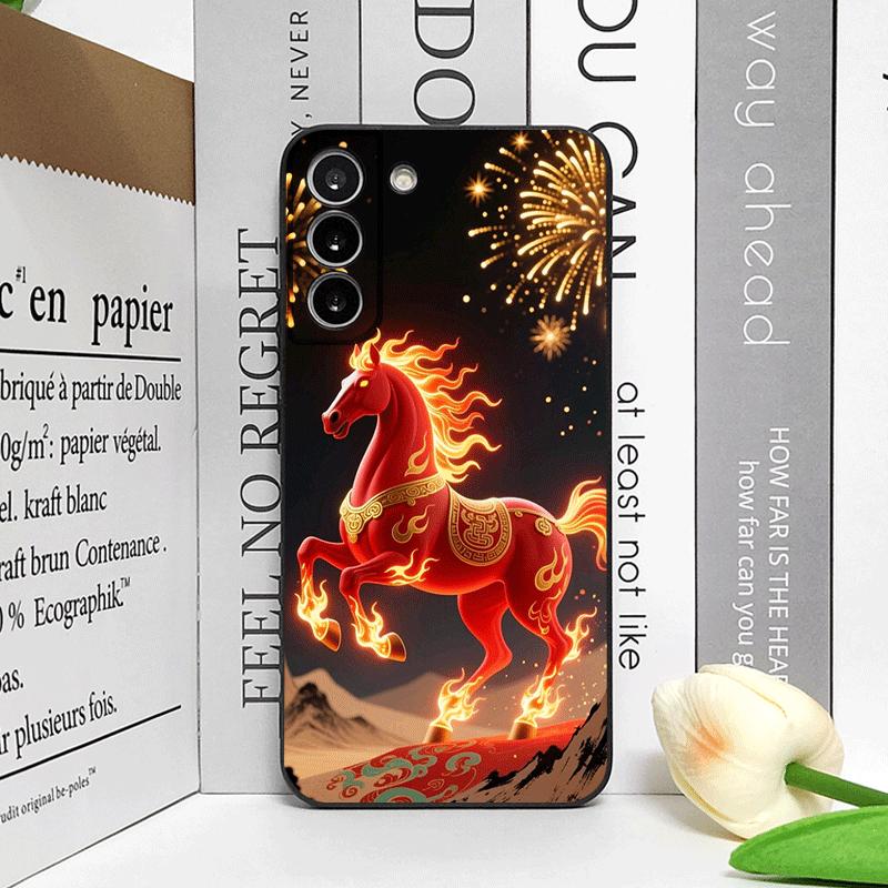 Модный Чехол для Телефона в Китайском Стиле с Принтом Красной Лошади для Honor Huawei 200 Lite 100 400 PRO 80 90 Magic 7 6 Lite 5 Pro 5G Мягкая Крышка