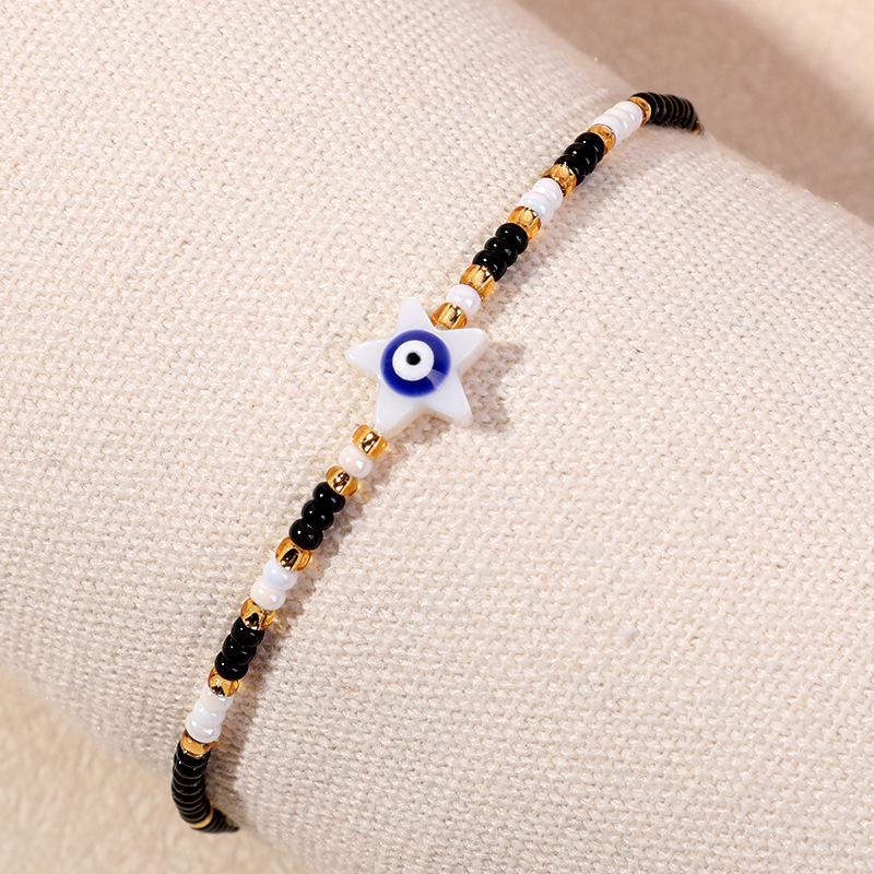 Браслет из бусин «Глаз дьявола» ручной работы с дизайном стеклянной ниши