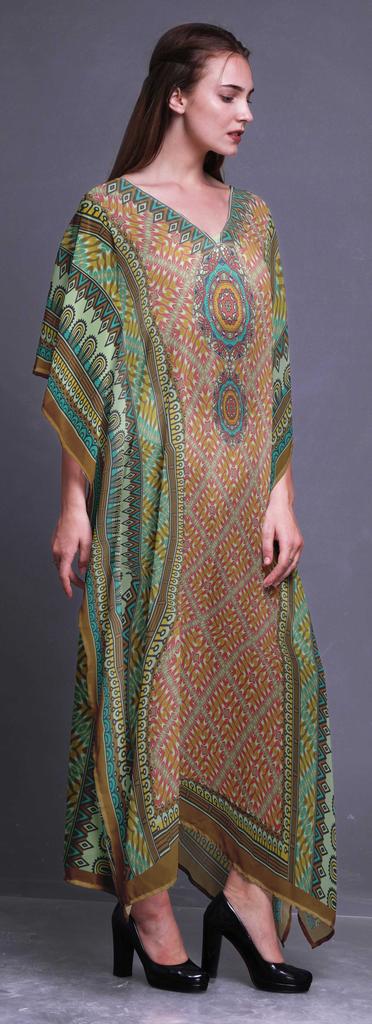 Phagun Indian Traditional Ethnic Womens Long Beach Kaftan Beachwear Bikini Coverup Maxi