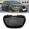 Front Grille 1133007 Glossy Black Heatproof Bumper Mesh Grill Replacement for Seat Leon Altea Toledo
