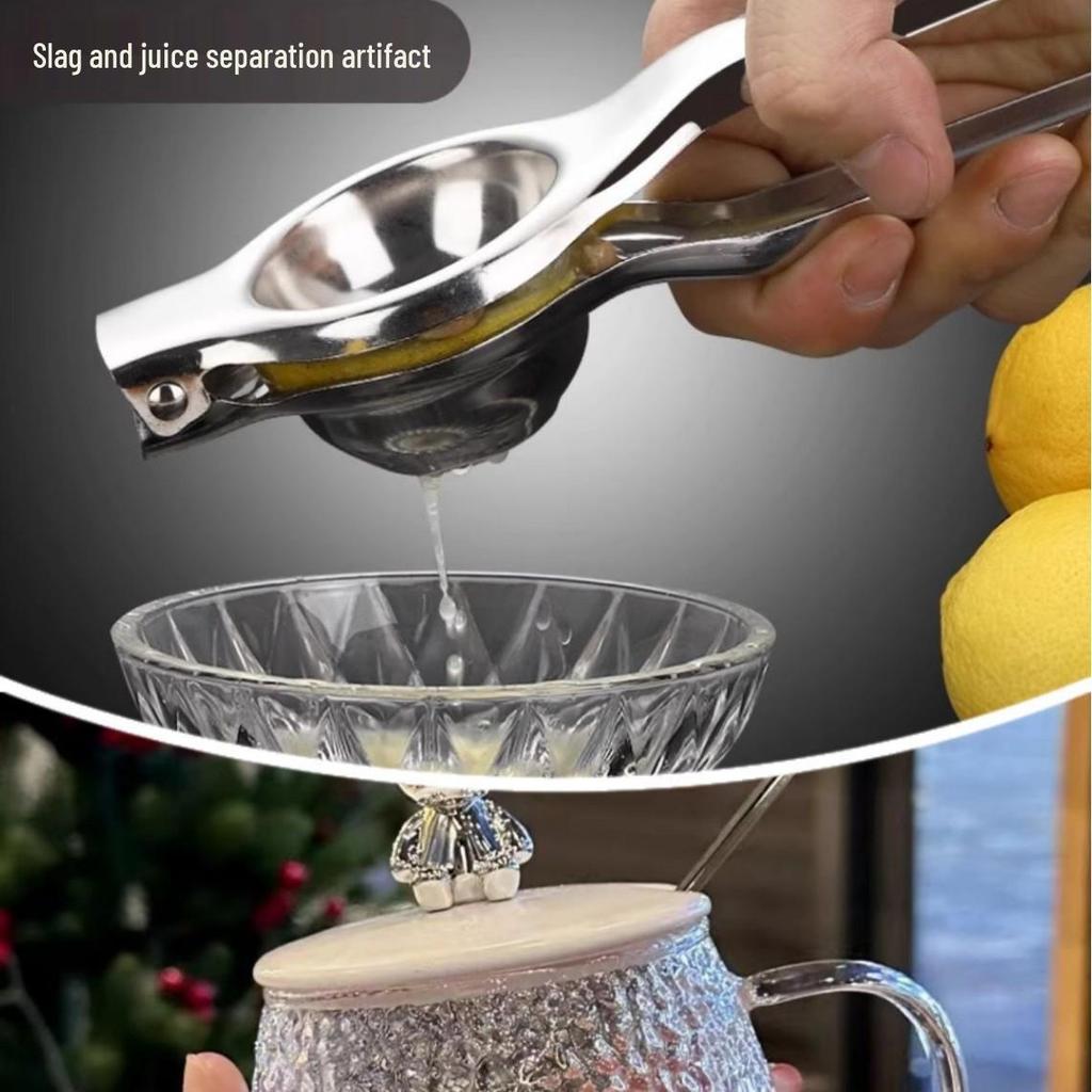 Stainless Steel Hand-Press Citrus Juicer for Lemons & Oranges