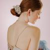 Mellotory Shirring Satin Scrunchie (ivory)