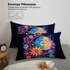 3pcs Sun and Moon Face Pattern Printed Bedding Set, 1*duvet Cover+2*pillowcase,for Teenagers and Adult Bedroom, Birthday Gift