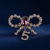 Темпераментный бант 5-символическая брошь Индивидуальная хрустальная брошь Ниша Премиум Дизайн Булавка Костюм Аксессуары