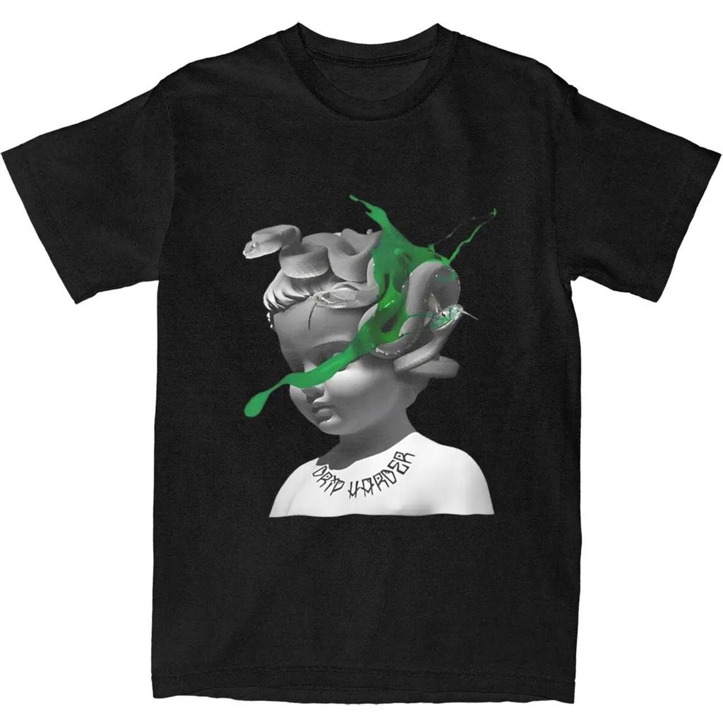 Мужские футболки Untitled Lil Baby Gunna Хлопковая одежда Летняя Винтажная футболка с коротким рукавом Круглый вырез Хиппи Повседневная футболка