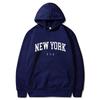 Men Women New York U.S.A City Hoodies Fashion Letter Printed Graphic Sweatshirts Loose Casual Harajuku Hooded Pullover Sportwear