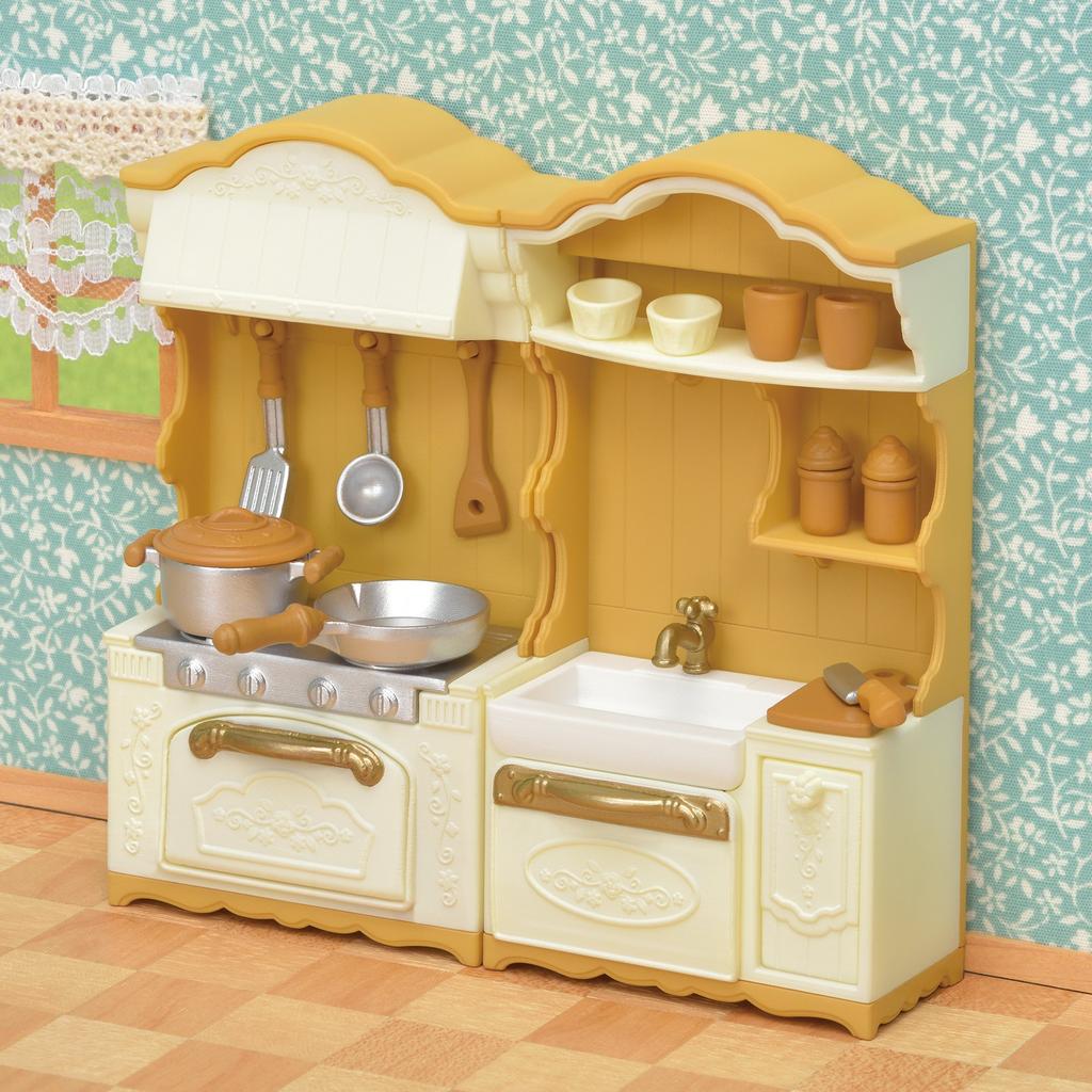 Мебель Sylvanian Families Игрушечный кукольный домик, сертифицированный ST, для детей от 3 лет и Sylvanian Families от Epoch [Плита и раковина] Ka-420 Вверх,
