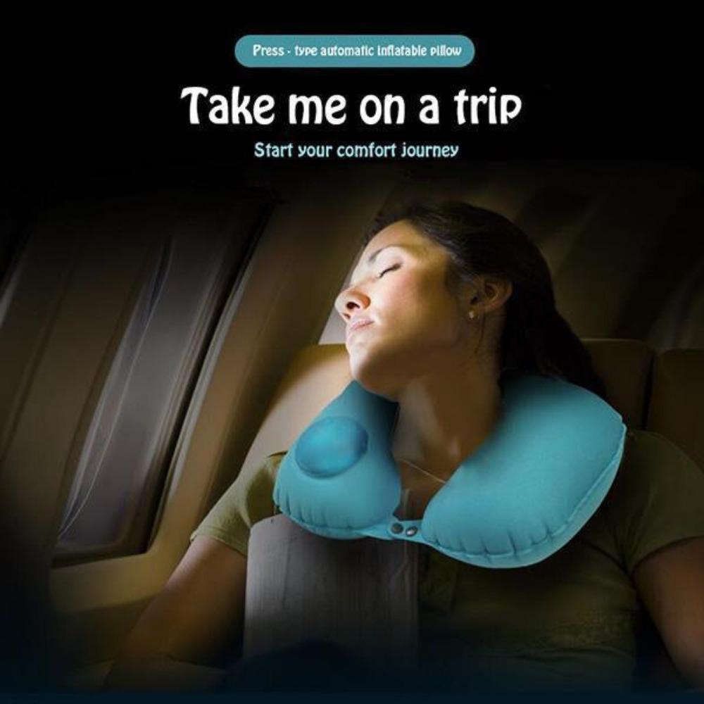 Light Automatic Airplane Neck Pillow Travel Pillows U-Shape Cervical Vertebr Pillow
