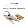 With 2 Keys Trailer Coupling Lock Heavy Duty Lock Cylinder Security Anti-Theft  Lock  Trailers