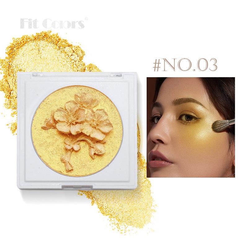 Подходящие цвета 3D Carving Plum Blossom High Disc Подтяжка тела Лицо Лицо Блестящая трехмерная восстанавливающая пудра