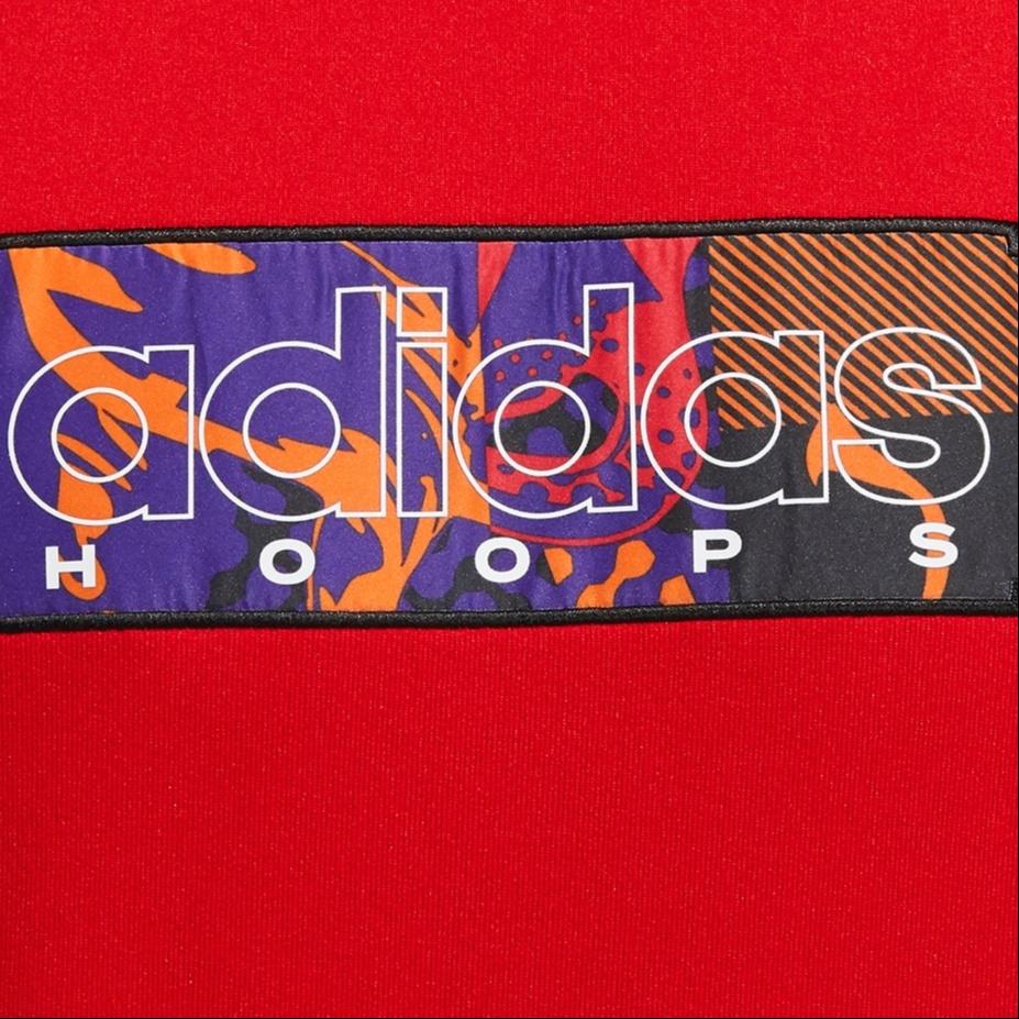 adidas Mic Gfx Crew New Year's Edition Basketball Sports Fleece Lined Round Neck Pullover Red Men's GQ2834