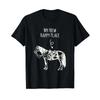 My New Happy Place Horse Lover Equestrian T Shirt Black Vintage Stretched Breathable Graphic Soft Streetwear Unisex