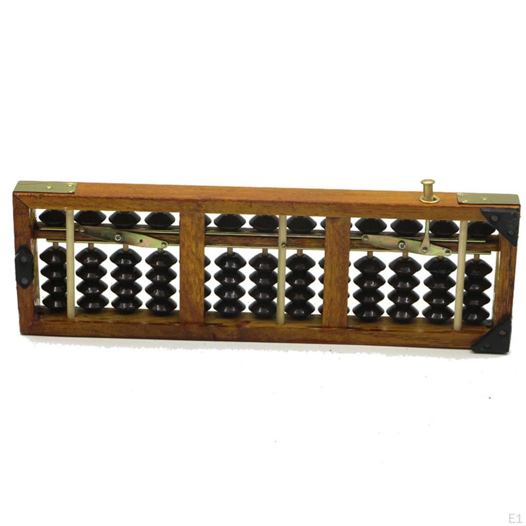 13 Digits Rods Wooden Abacus Math Learning for Adults Kids