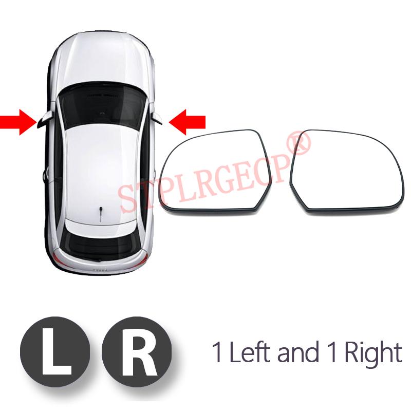 Left or Right Door Side Wing Mirror Glass Power Heated Rear View Replacement for Nissan Leaf ZE0 2010-2017