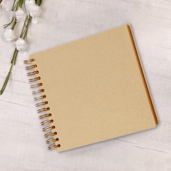Photo Album Scrapbook Kraft Paper Scrapbook Album Flexible Coil Design DIY Memory