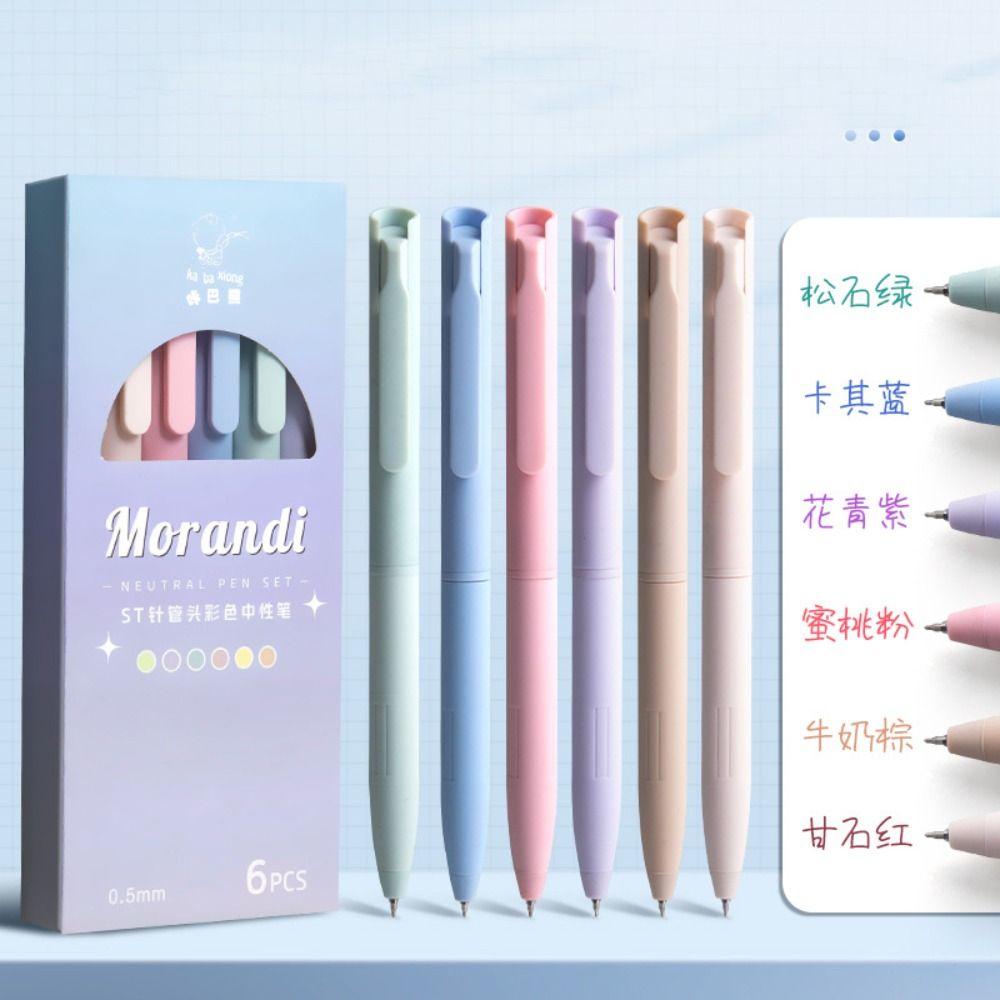 Office Supplies Students Gift Painting Morandi Color Signing Pen Neutral Pen Press Type Gel Pen