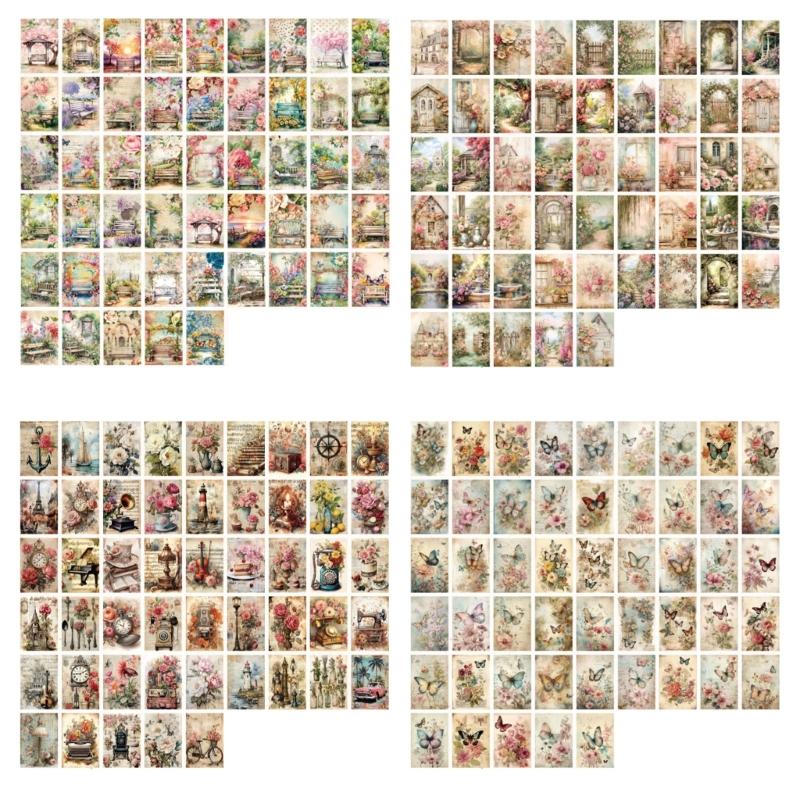100 Sheets Retro Scrapbooking Backgrounds Paper Journaling Craft Paper For Journaling Cardmaking And Art Craft Project